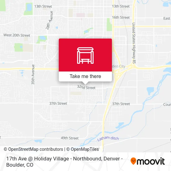 17th Ave @ Holiday Village - Northbound map
