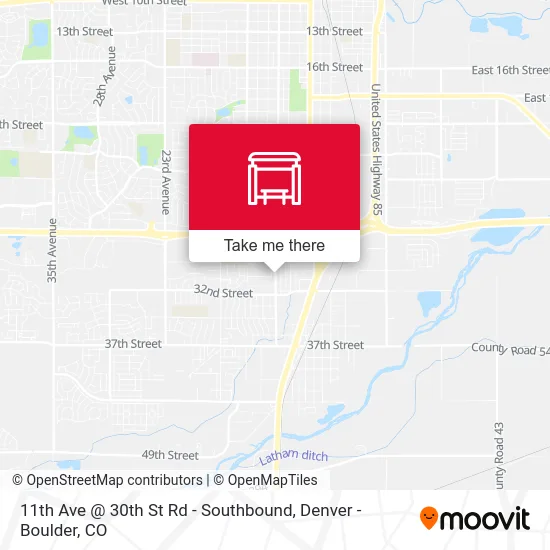 11th Ave @ 30th St Rd - Southbound map