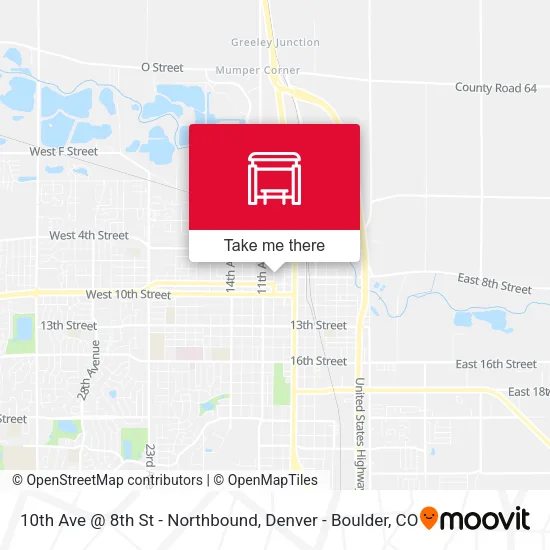 10th Ave @ 8th St - Northbound map