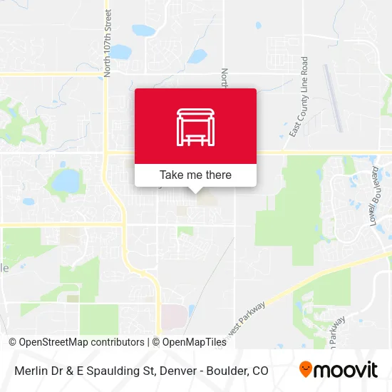 Merlin Dr & E Spaulding St map