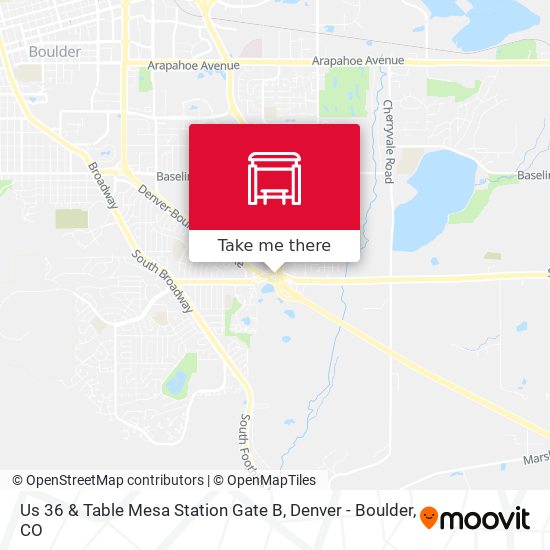 Mapa de Us 36 & Table Mesa Station Gate B