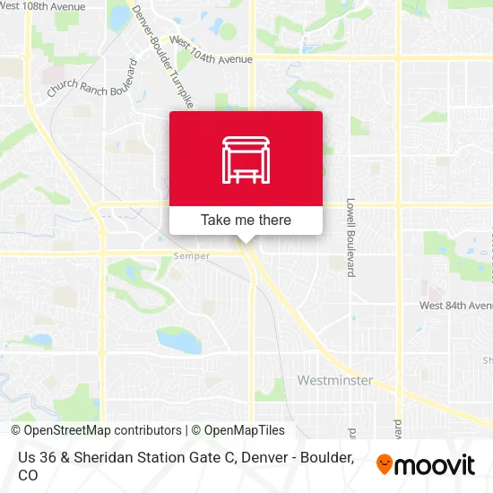 Mapa de Us 36 & Sheridan Station Gate C