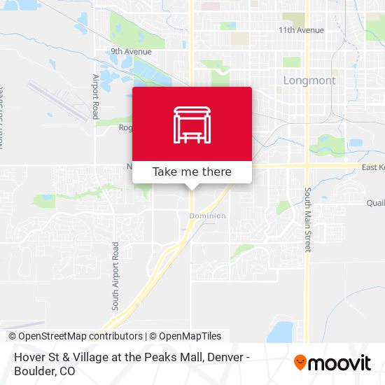 Mapa de Hover St & Village at the Peaks Mall