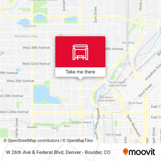 Mapa de W 26th Ave & Federal Blvd