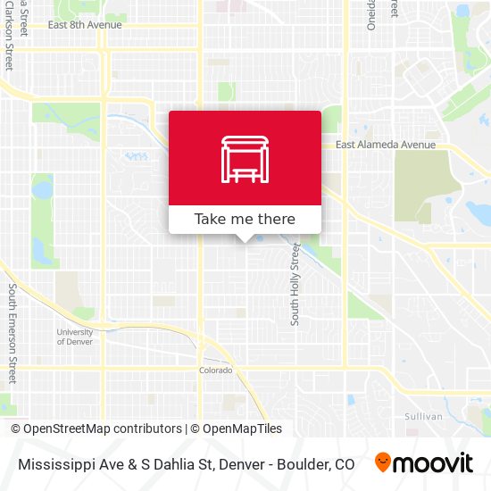 Mississippi Ave & S Dahlia St map