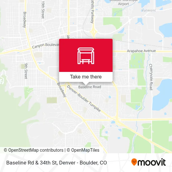 Baseline Rd & 34th St map