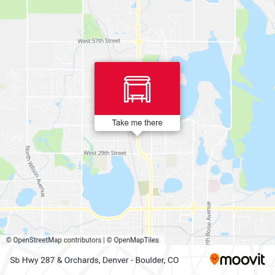 Sb Hwy 287 & Orchards map