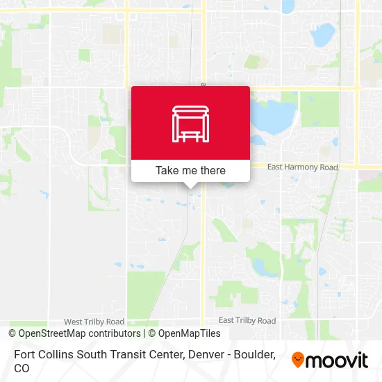 Fort Collins South Transit Center map