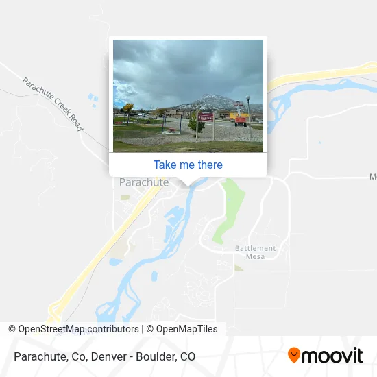 Parachute, Co map
