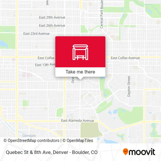 Quebec St & 8th Ave map