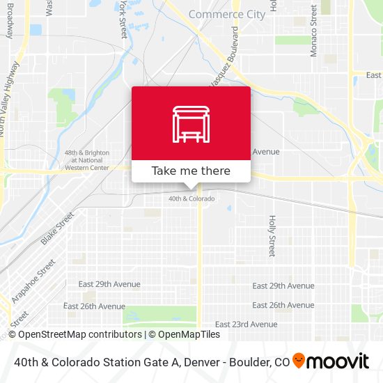Mapa de 40th & Colorado Station Gate A