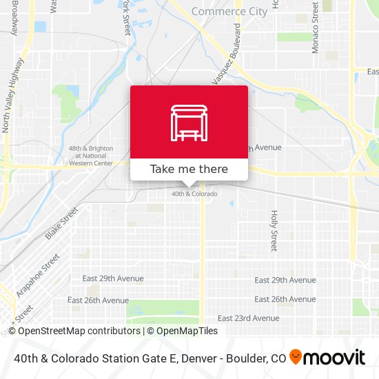 40th & Colorado Station Gate E map