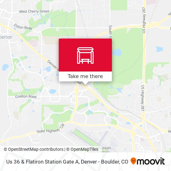 Us 36 & Flatiron Station Gate A map