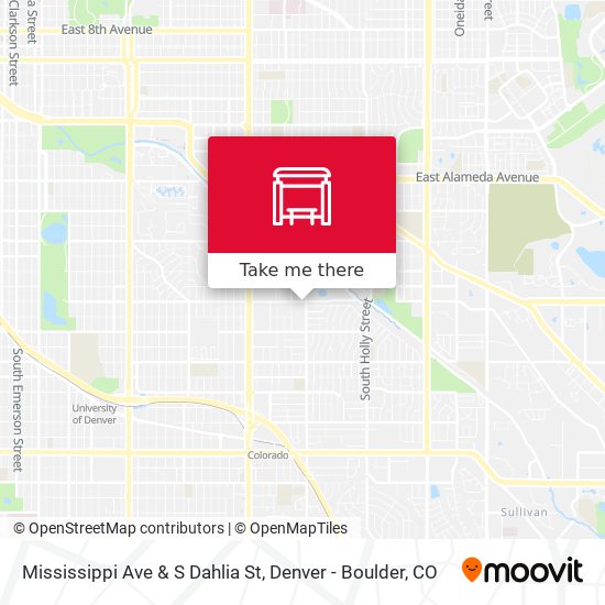 Mississippi Ave & S Dahlia St map