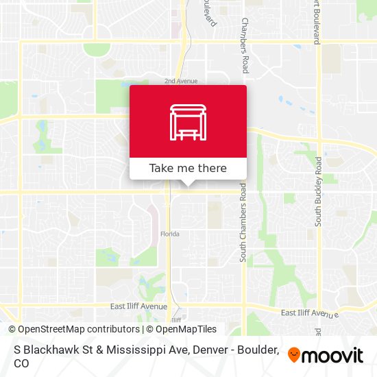 S Blackhawk St & Mississippi Ave map
