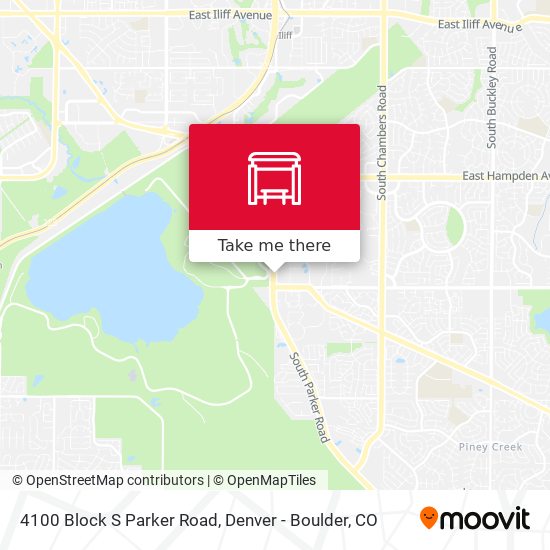 4100 Block S Parker Road map