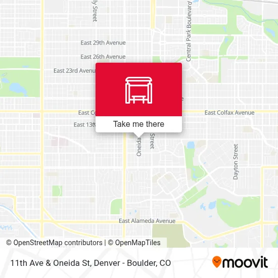 11th Ave & Oneida St map