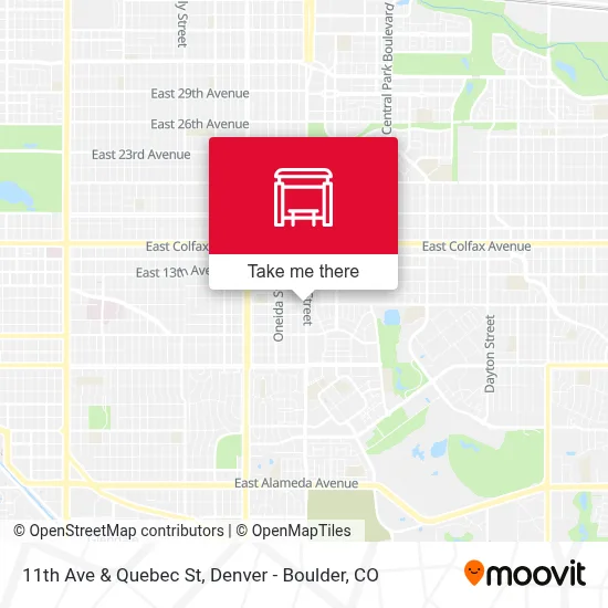 11th Ave & Quebec St map