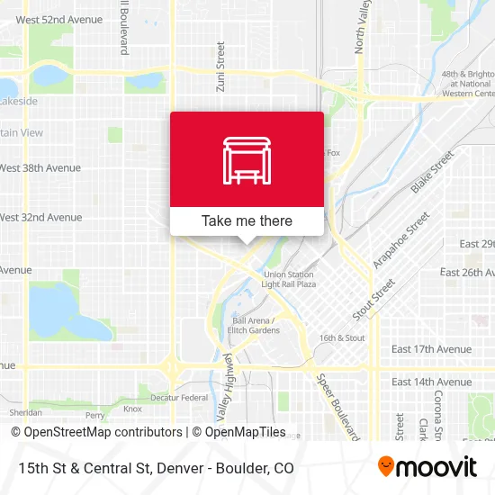 15th St & Central St map