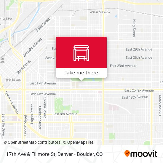 17th Ave & Fillmore St map