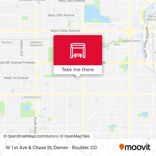 W 1st Ave & Chase St map