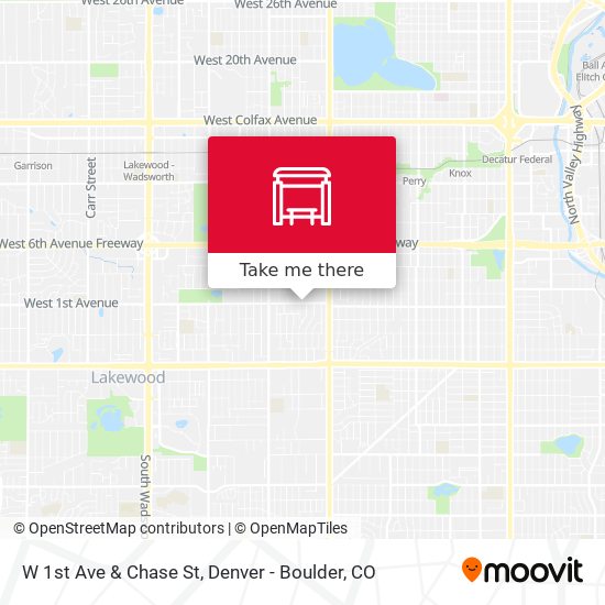 W 1st Ave & Chase St map