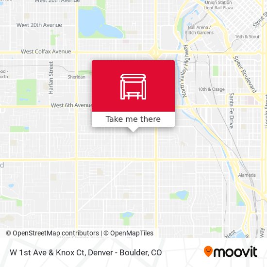 W 1st Ave & Knox Ct map