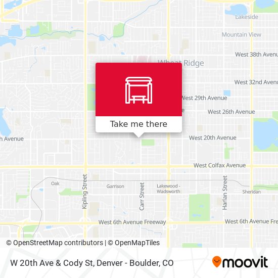W 20th Ave & Cody St map