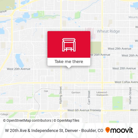 W 20th Ave & Independence St map