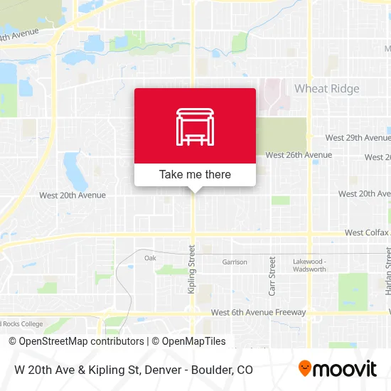 W 20th Ave & Kipling St map