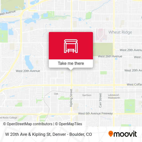 W 20th Ave & Kipling St map