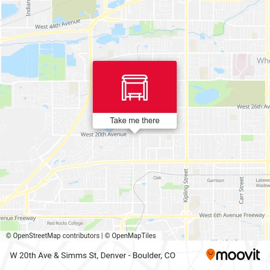 W 20th Ave & Simms St map