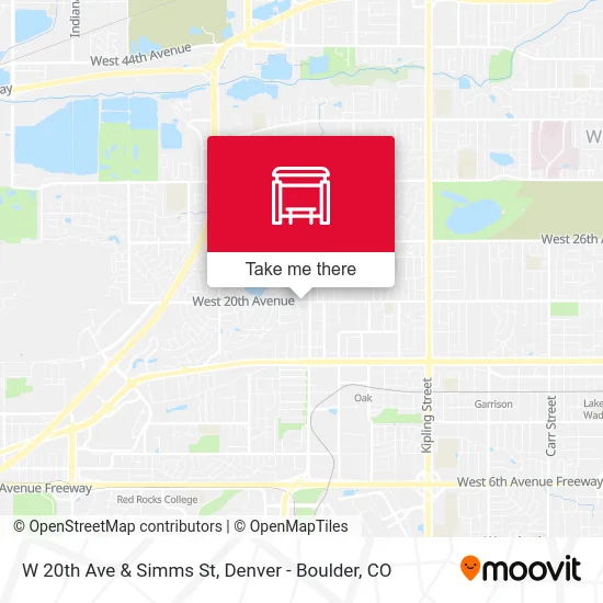 W 20th Ave & Simms St map