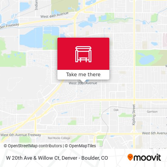 W 20th Ave & Willow Ct map