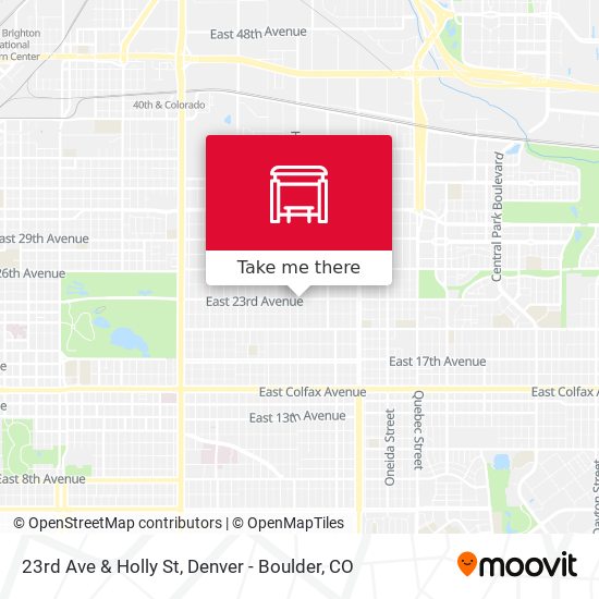 23rd Ave & Holly St map