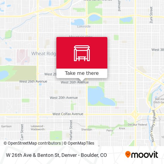 W 26th Ave & Benton St map