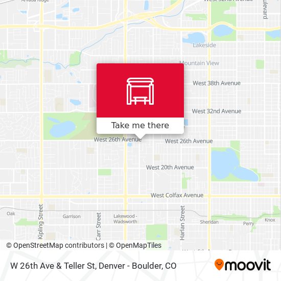 W 26th Ave & Teller St map