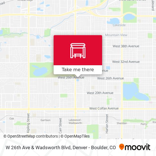 W 26th Ave & Wadsworth Blvd map