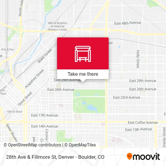 28th Ave & Fillmore St map