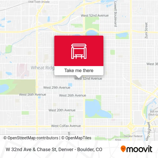 W 32nd Ave & Chase St map