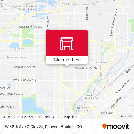 W 38th Ave & Clay St map