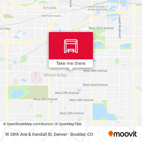 W 38th Ave & Kendall St map