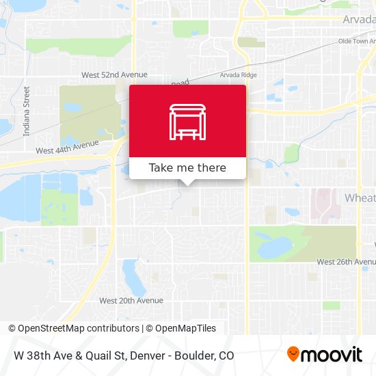 W 38th Ave & Quail St map