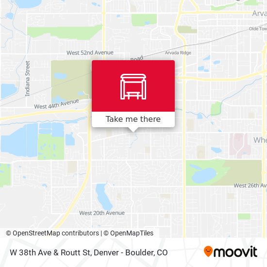 W 38th Ave & Routt St map
