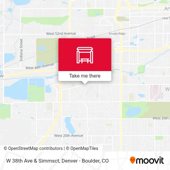 W 38th Ave & Simmsct map