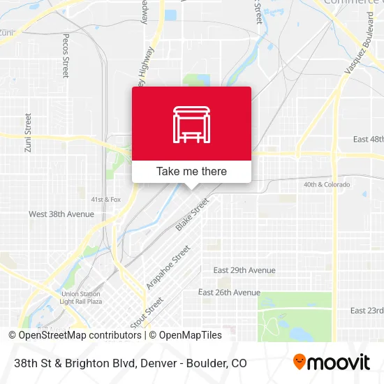 Mapa de 38th St & Brighton Blvd