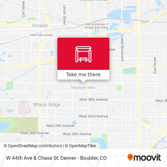 W 44th Ave & Chase St map