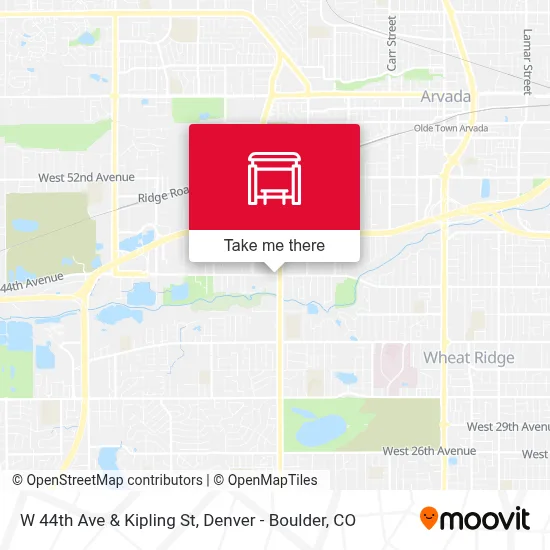 W 44th Ave & Kipling St map