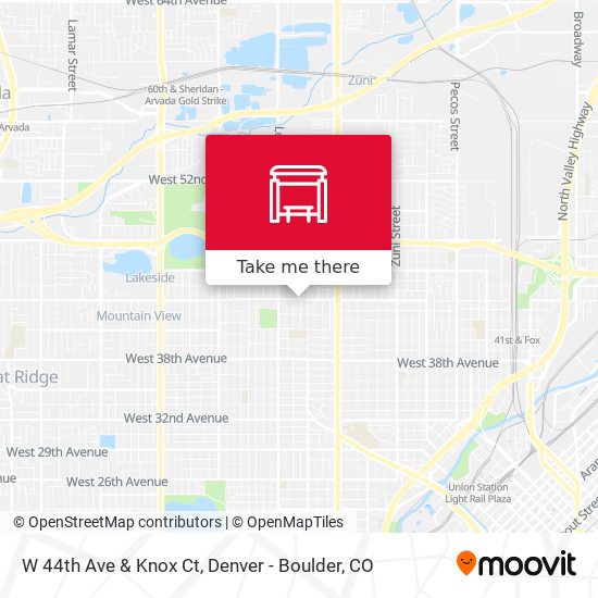 W 44th Ave & Knox Ct map