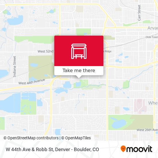 W 44th Ave & Robb St map
